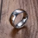 Tungsten Silver Round Cut White Sapphire Brown Men's Ring