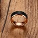 Tungsten Rose Gold & Black Men's Ring