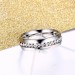 Titanium Round Cut White Sapphire Silver Promise Rings For Her