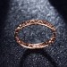 Titanium Hollowed-out Heart Rose Gold Promise Rings For Her