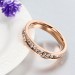 Titanium Rose Gold Round Cut White Sapphire Promise Rings For Her