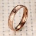 Titanium Rose Gold Three-dimensional Pattern Promise Rings For Her