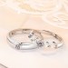 Round Cut White Sapphire Wings Promise Rings For Couples