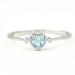 Cute Heart Cut Aquamarine Engagement Ring