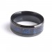 Black and Blue Beveled Dragon Titanium Men's Ring