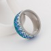 Beautiful Round Cut Three-Color Gemstone Bands for Women