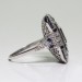 Antique Art Deco Blue and White Sapphire Women's Ring