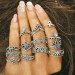 Vintage Flower Hollow 13-Piece Ring Sets