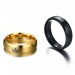 Her King His Queen Black & Gold Titanium Couple Rings