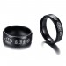 King & Queen Black Titanium Couple Rings