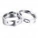Hollowed-out Footprint Titanium Couple Rings