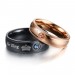 Her King His Queen Black & Rose Gold Titanium Couple Rings