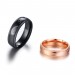 Love Black & Rose Gold Titanium Couple Rings