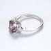 Asscher Cut Pink Sapphire 925 Sterling Silver Promise Ring