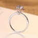 Round Cut White Sapphire 925 Sterling Silver Promise Ring