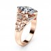 Marquise Cut White Sapphire Rose Gold Promise Ring
