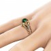 Round Cut Emerald Gold Promise Ring