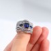 Princess Cut Blue Sapphire 3-Piece Three-Stone Bridal Sets
