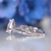 Pear Cut White Sapphire Halo Bridal Sets