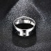 Cool Round Cut White Sapphire Titanium Steel Men's Ring