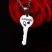 Heart and Key 925 Sterling Silver Necklace