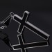 Black Cross 925 Sterling Silver Necklace