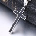 Black Cross 925 Sterling Silver Necklace