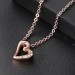 Rose Gold Heart 925 Sterling Silver With Gemstone Necklace
