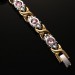 Pink Sapphire Silver and Gold 925 Sterling Silver Bracelet