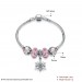 Pink Petals Nice Pendant S925 Silver Bracelets