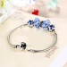Blue Accessories Flower Pendant S925 Silver Bracelets