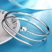 Simple and Cool Silver Titanium Bangles
