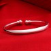 Simple and Nice Silver Titanium Bangles