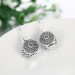 Round Cut Pink White Sapphire S925 Silver Earrings