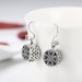 Round Cut Hearts White Sapphire S925 Silver Earrings