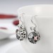 Round Cut White Sapphire S925 Silver Lovely Earrings