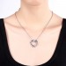 Heart Round Cut Aquamarine Gold/Silver Titanium Necklaces
