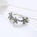 Flower Round Cut White Sapphire S925 Silver Promise Rings