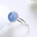 Round Cut Light Blue Stone S925 Silver Promise Rings