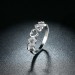 Round Cut White Sapphire Heart S925 Silver Bands