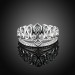 Crown Round Cut White Sapphire S925 Silver Promise Rings