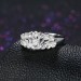 Nice Round Cut White Sapphire S925 Silver Promise Rings