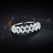 Nice Round Cut White Sapphire S925 Silver Bands