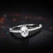 Oval Cut White Sapphire S925 Silver Engagement Rings