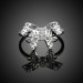 Round Cut White Sapphire S925 Silver Bowknot Promise Rings