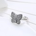 Butterfly Round Cut White Sapphire S925 Silver Promise Rings