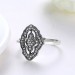 Lovely Round Cut White Sapphire S925 Silver Promise Rings