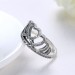 Crown Round Cut White Sapphire S925 Silver Promise Rings