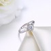 Flower Round Cut White Sapphire S925 Silver Engagement Rings