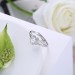 Flower Round Cut White Sapphire S925 Silver Engagement Rings